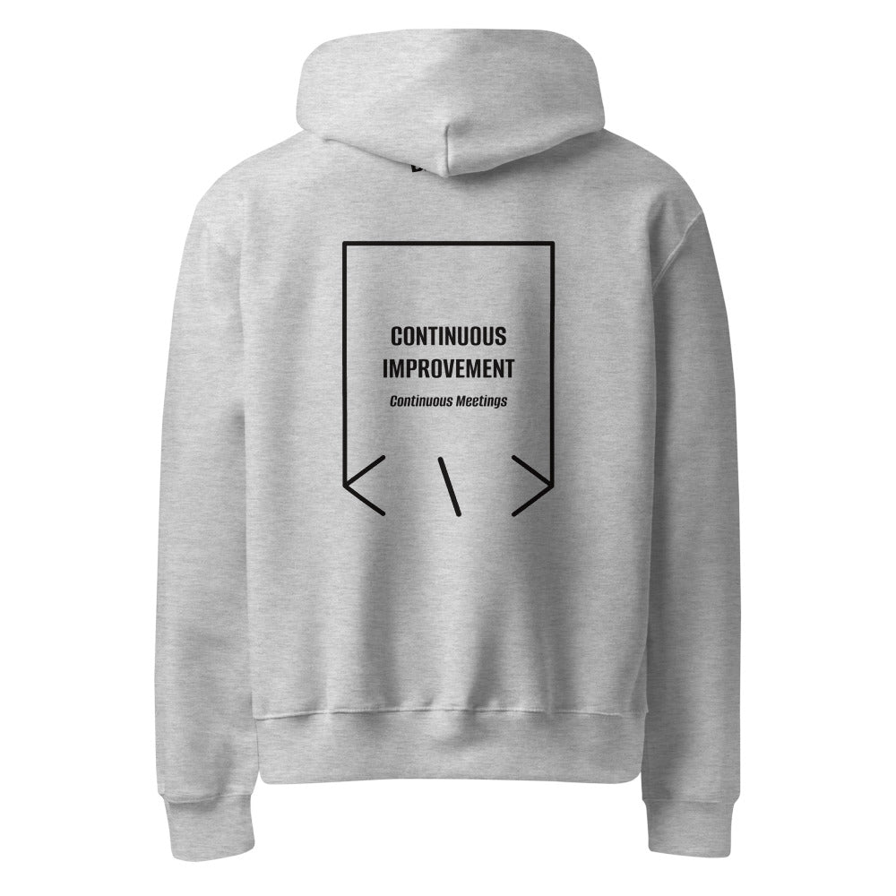 Continuous Improvement — Athletic Heather Black back mockup