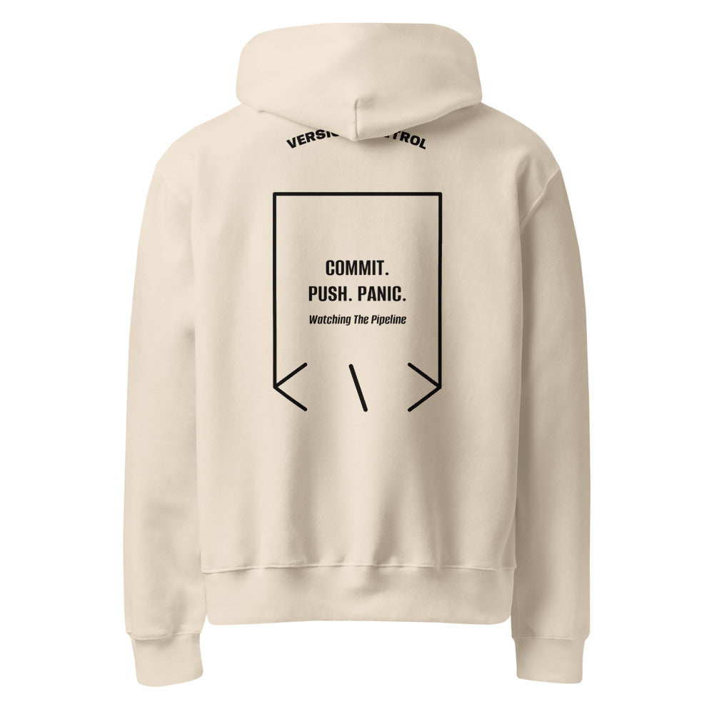Commit. Push. Panic. — Dust Black back mockup