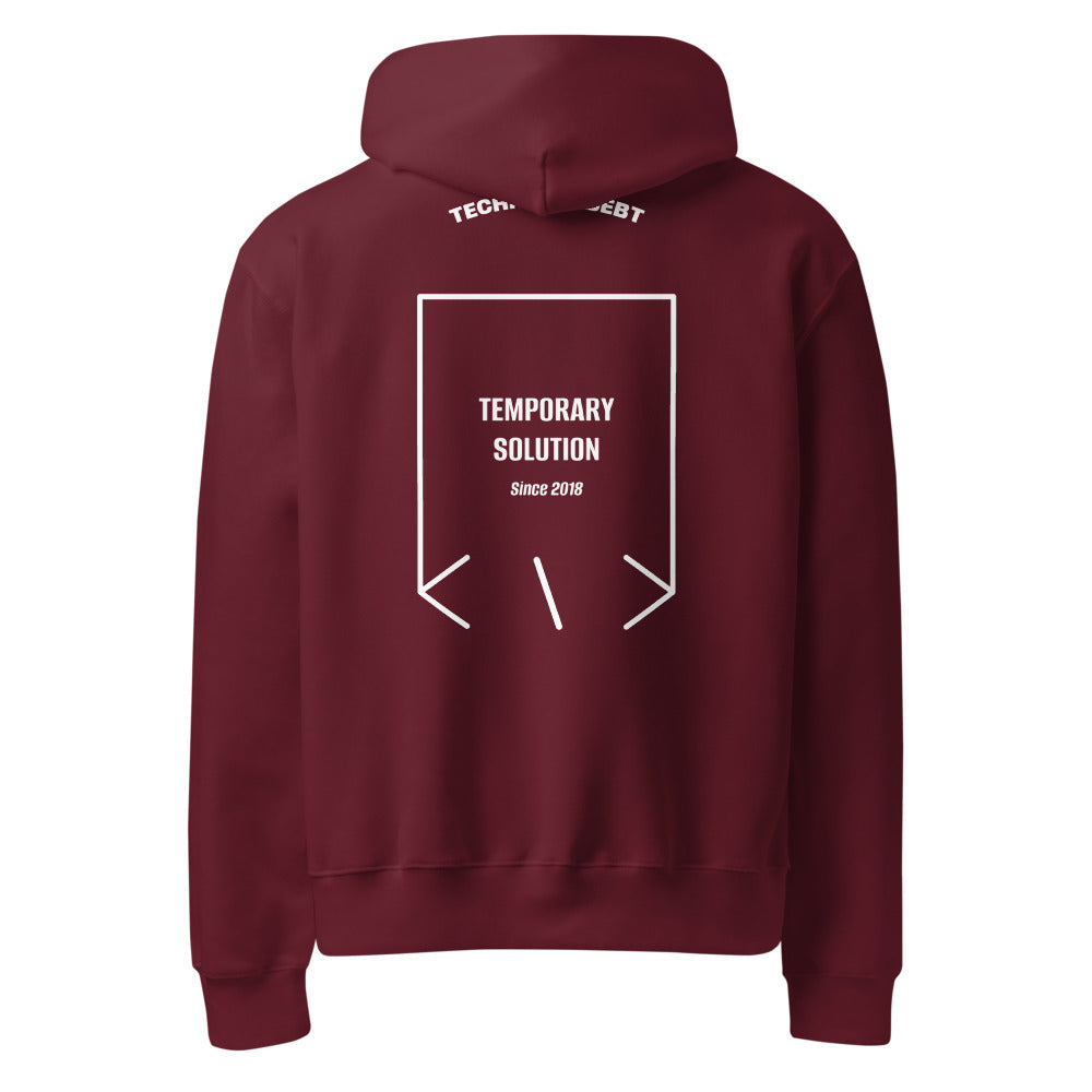 Temporary Solution — secondary back mockup