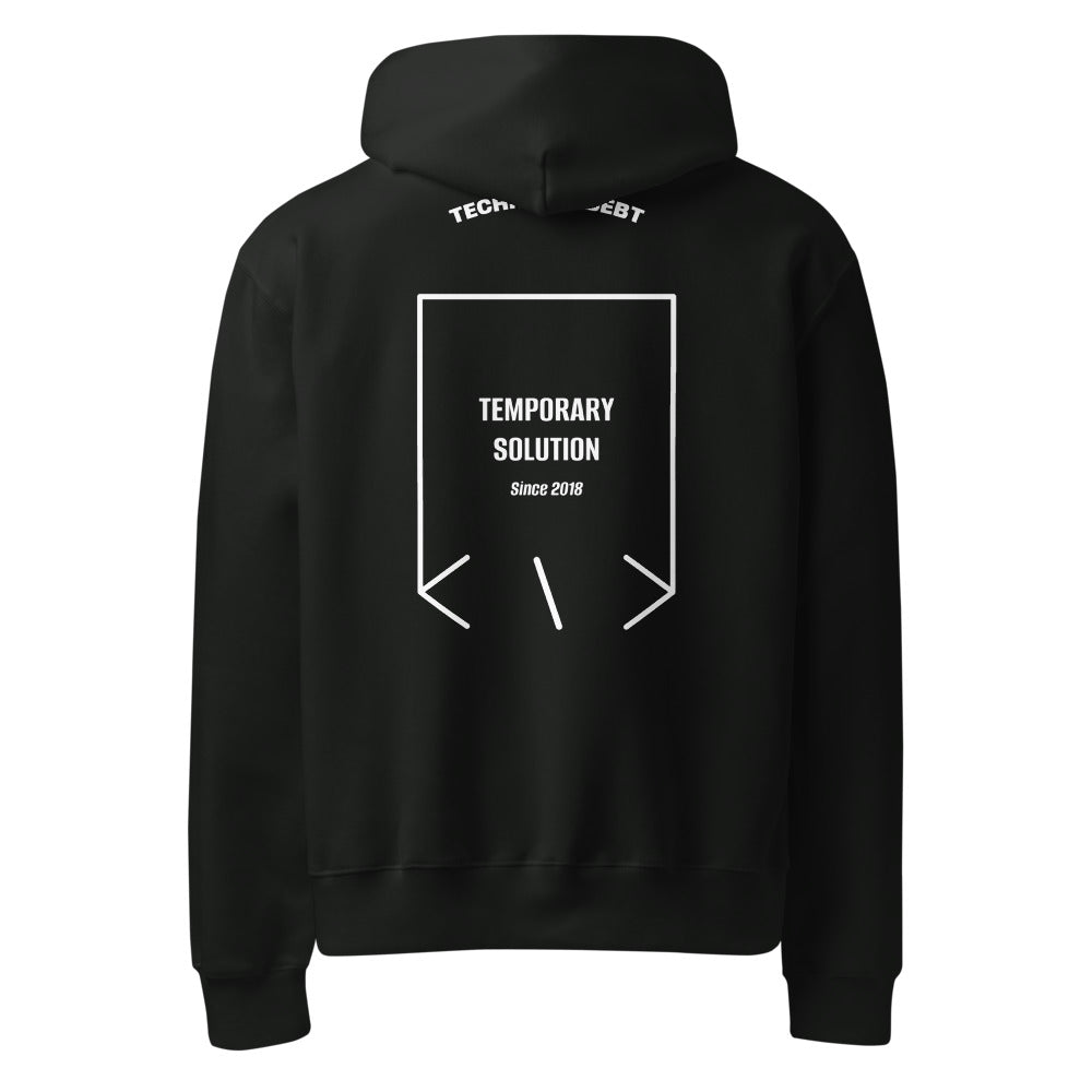 Temporary Solution — Vintage Black White back mockup
