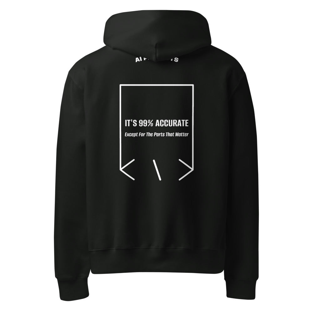 It's 99% Accurate — Vintage Black White back mockup