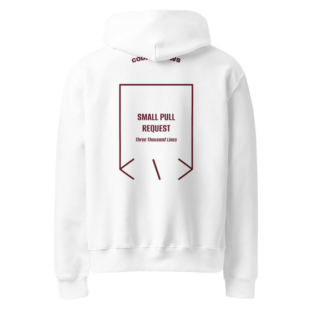 Small Pull Request — White Maroon back mockup