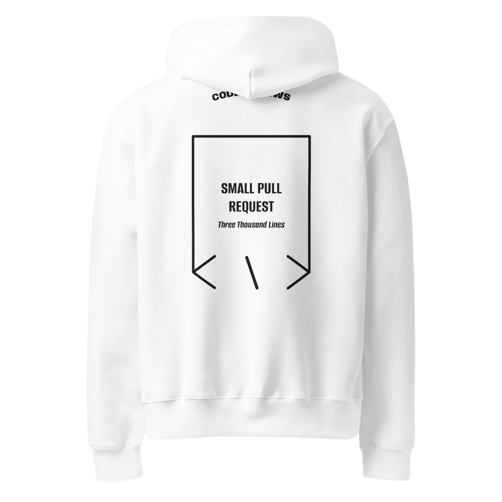 Small Pull Request — White Vintage Black back mockup
