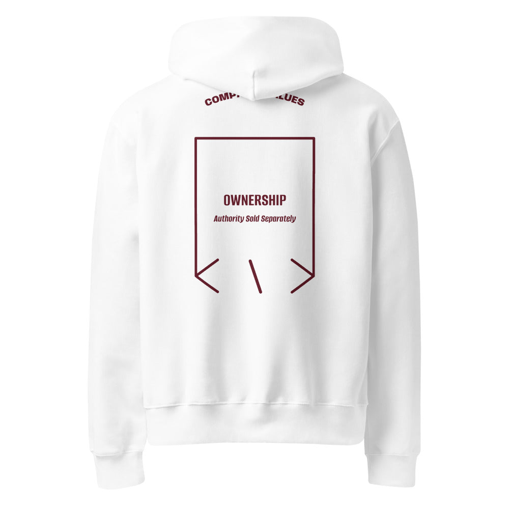 Ownership — White Maroon back mockup