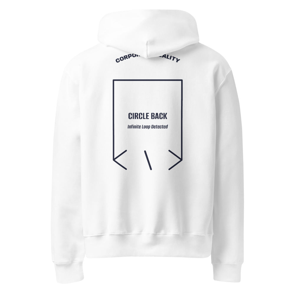 Circle Back — White Navy back mockup