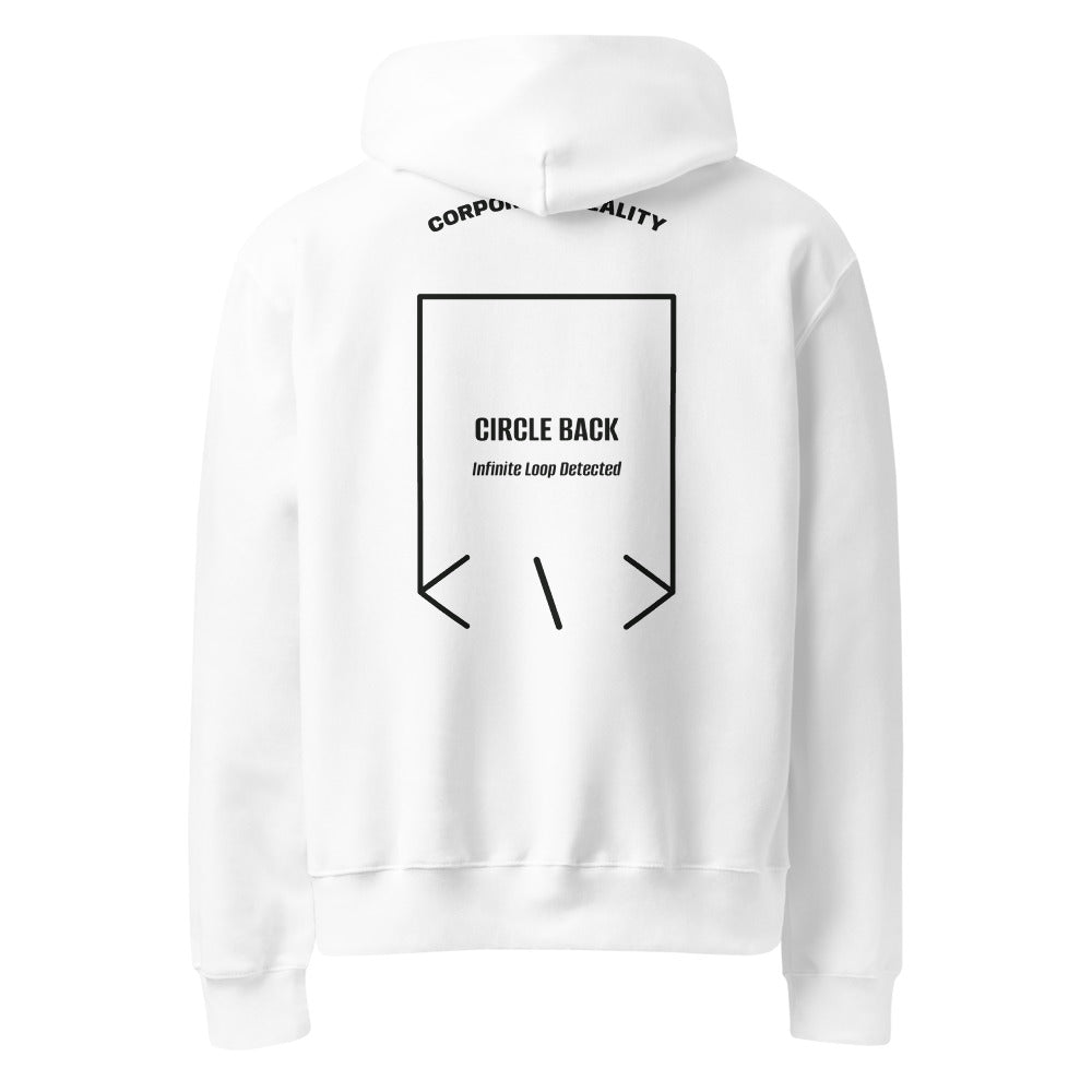 Circle Back — White Vintage Black back mockup