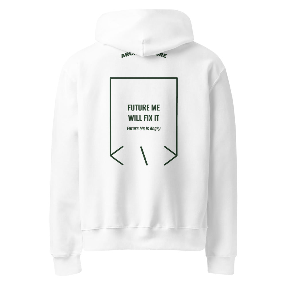 Future Me Will Fix It — White Forest back mockup
