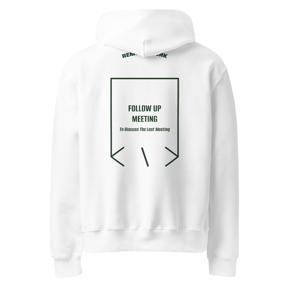 Follow Up Meeting — White Forest back mockup