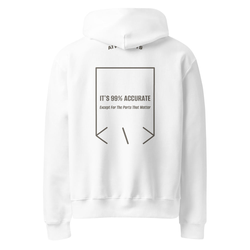 It's 99% Accurate — White Asphalt back mockup