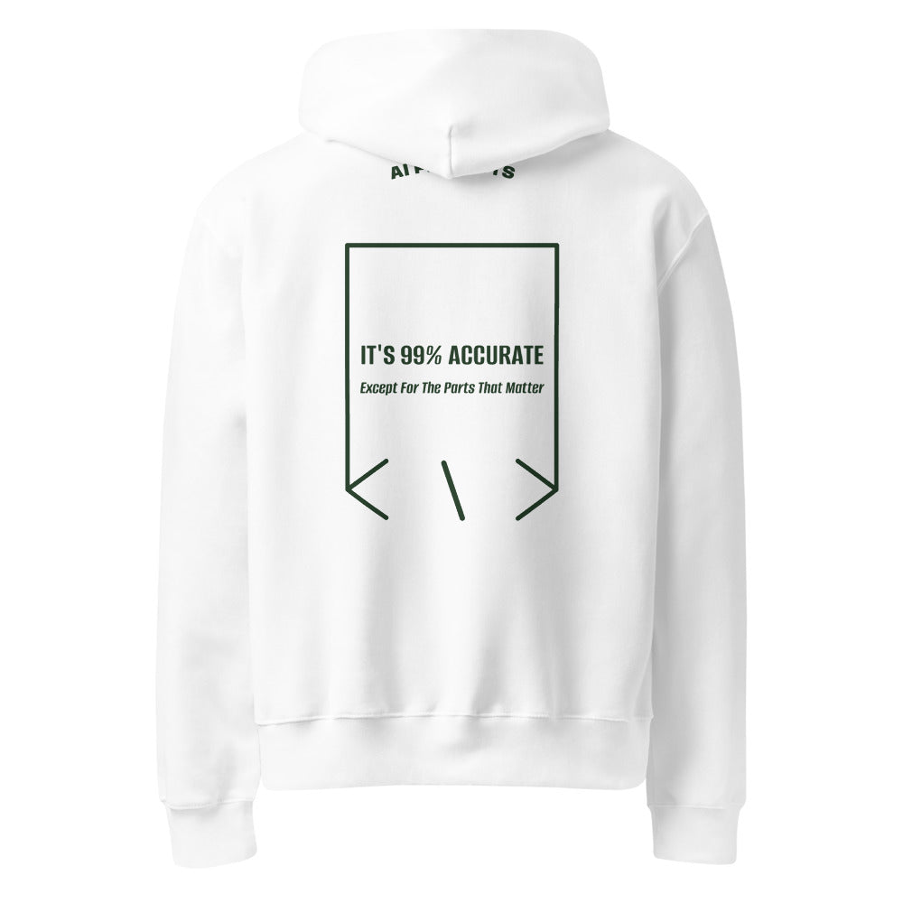 It's 99% Accurate — White Forest back mockup