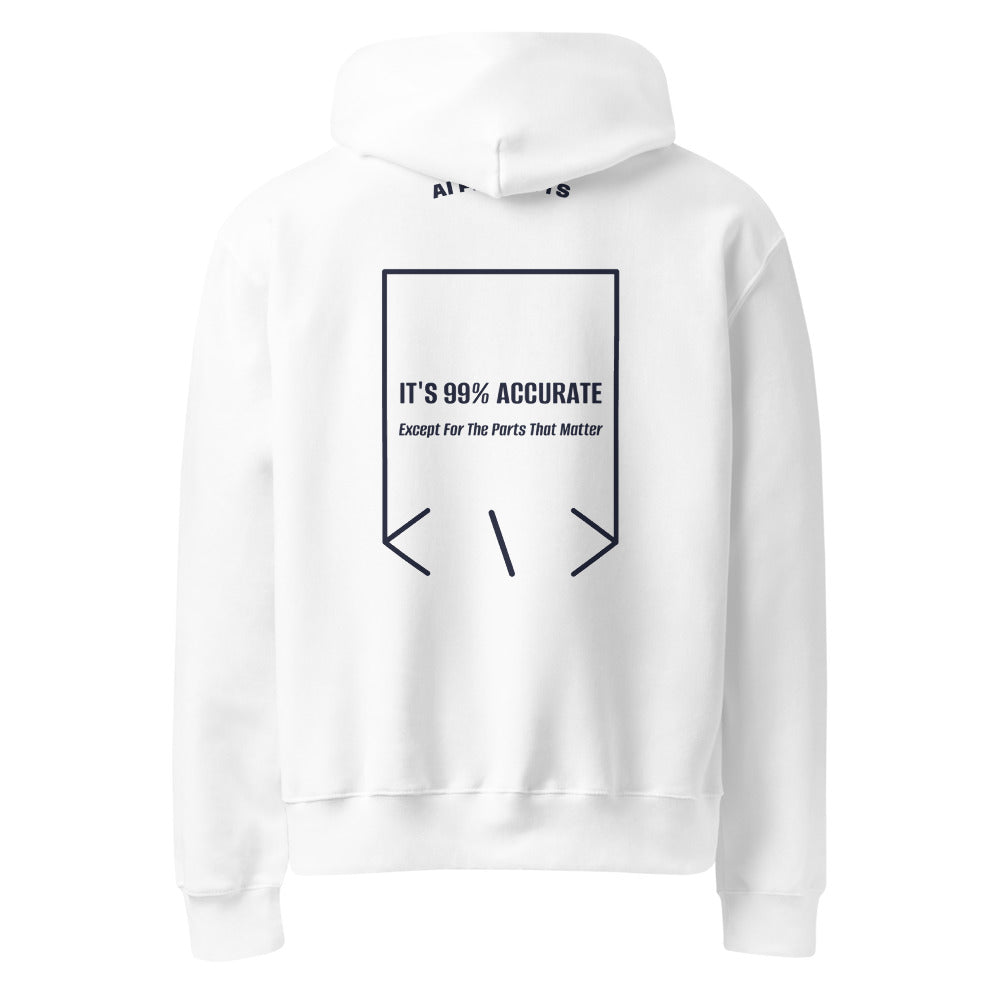 It's 99% Accurate — White Navy back mockup