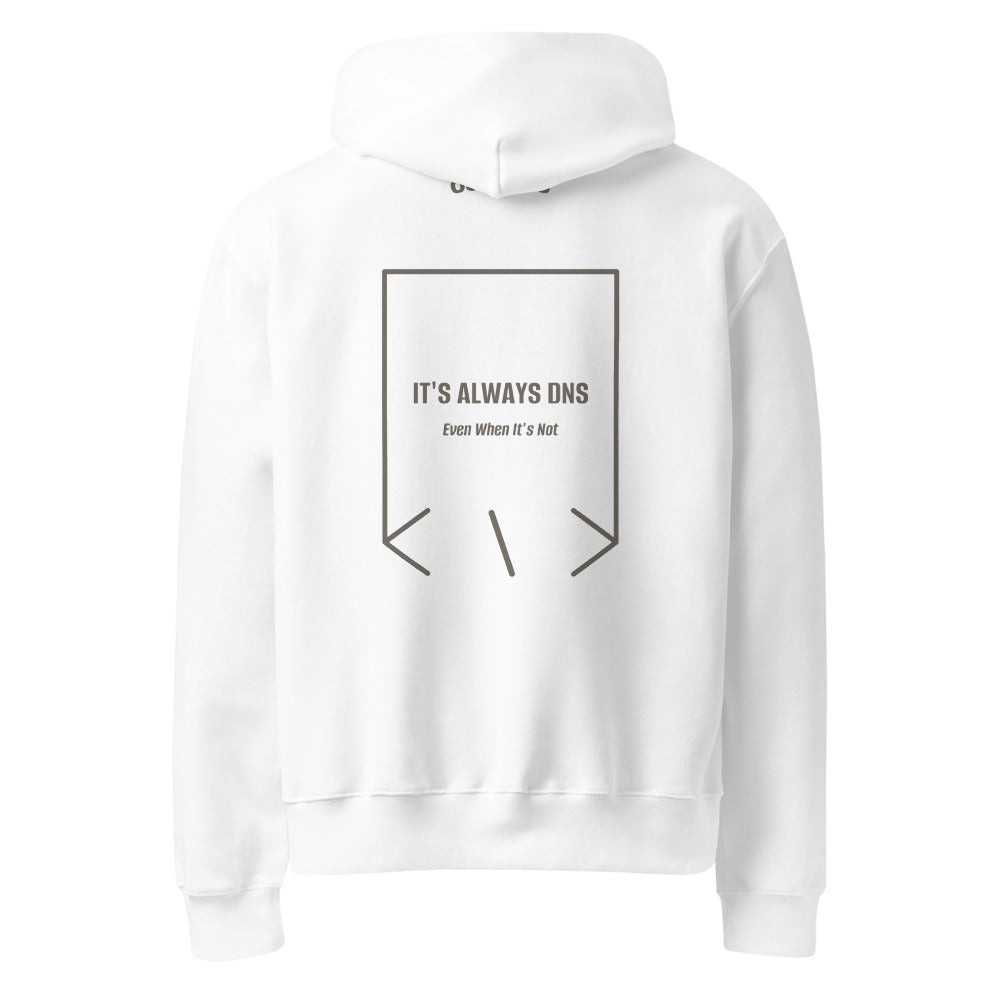 It's Always DNS — White Asphalt back mockup