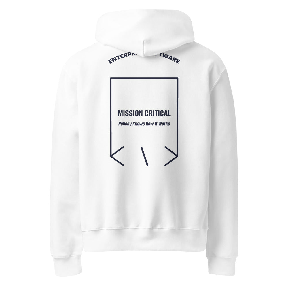 Mission Critical — White Navy back mockup