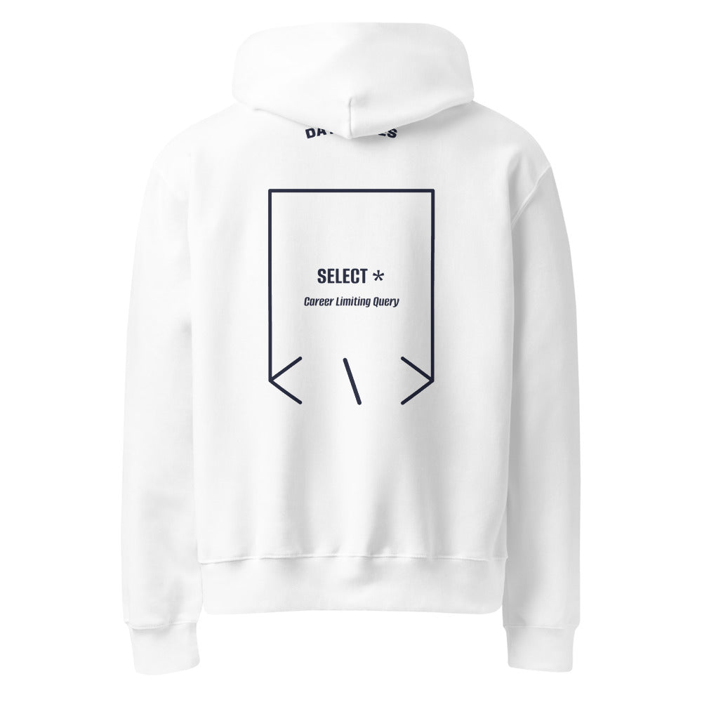 SELECT * — White Navy back mockup