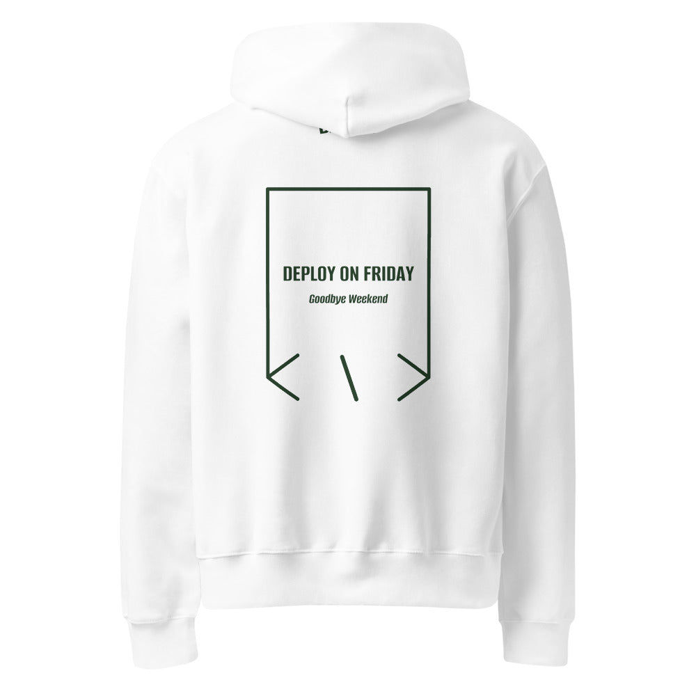 Deploy On Friday — White Forest back mockup