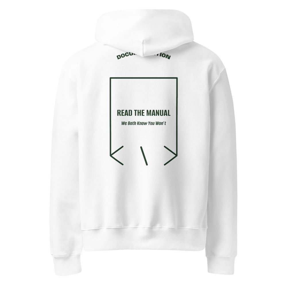 Read The Manual — White Forest back mockup