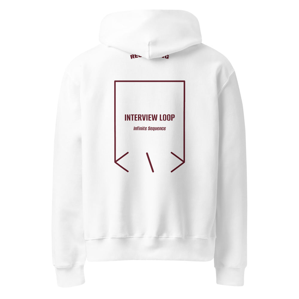 Interview Loop — White Maroon back mockup