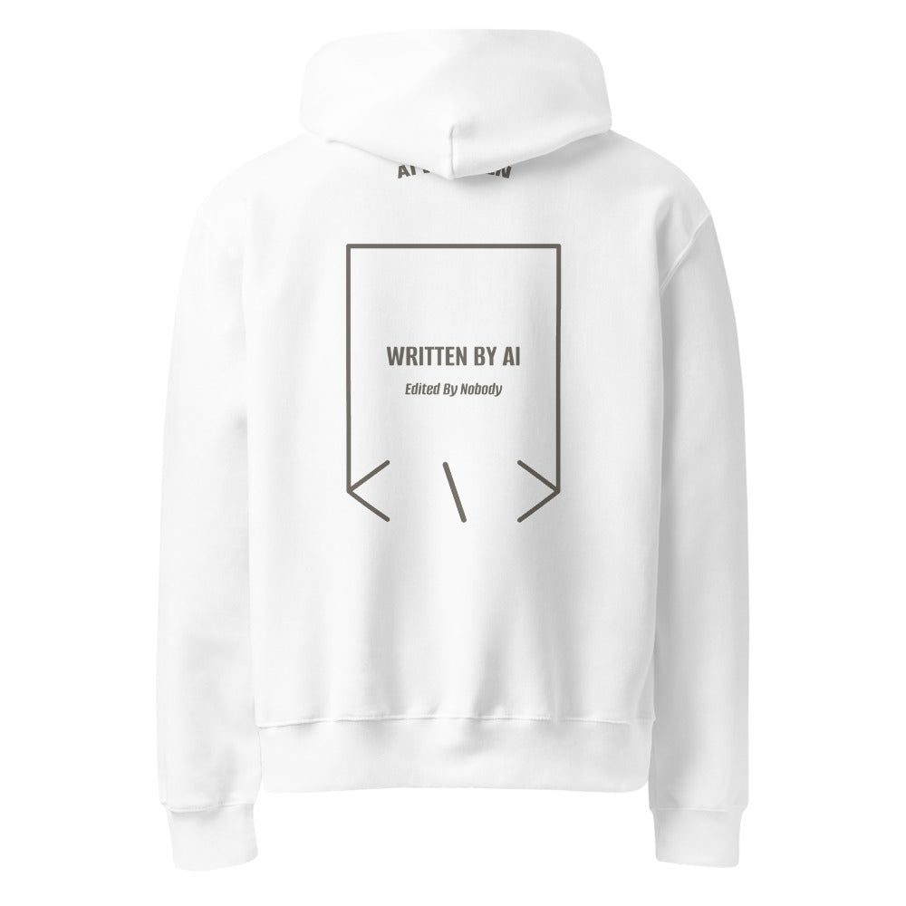 Written By AI — White Asphalt back mockup