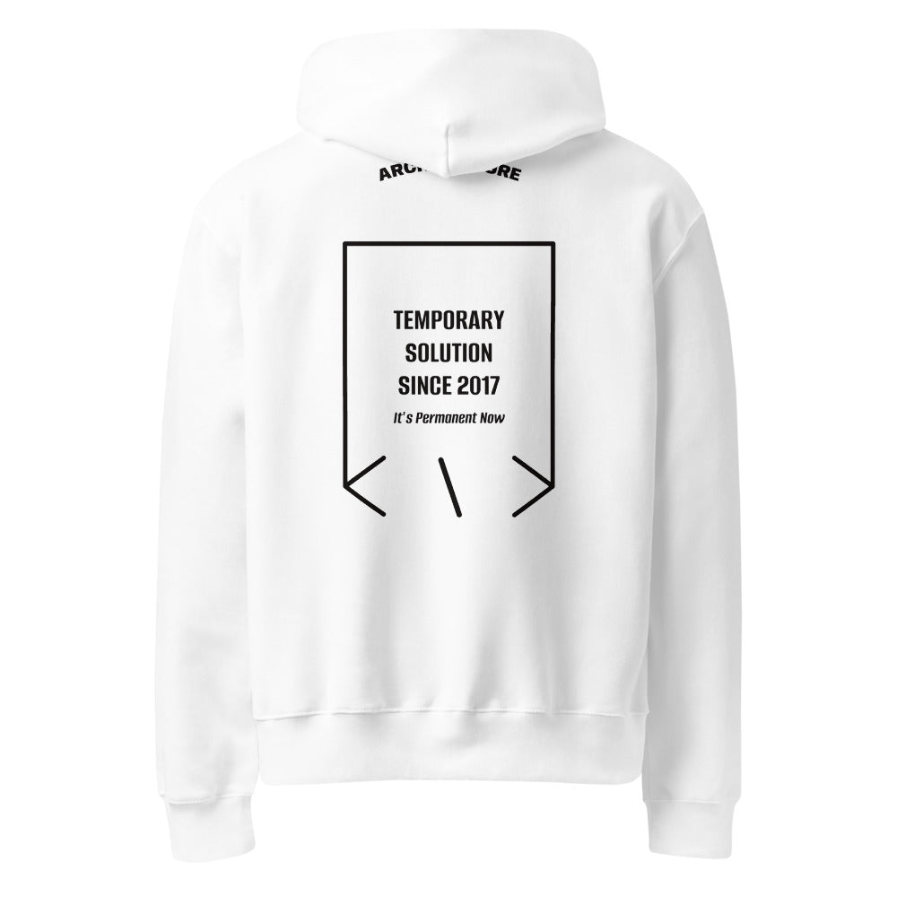 Temporary Solution Since 2017 — White Black back mockup