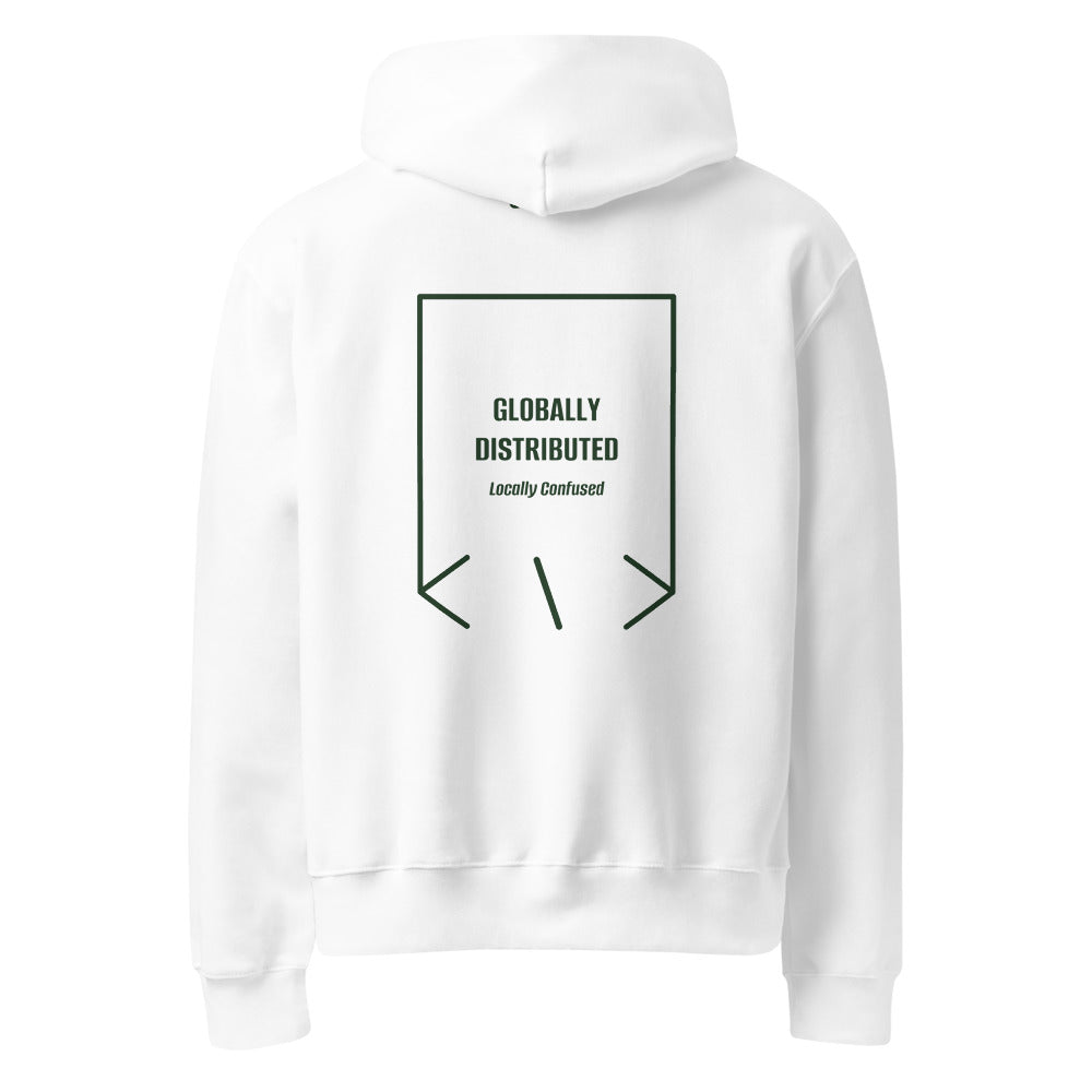 Globally Distributed — White Forest back mockup