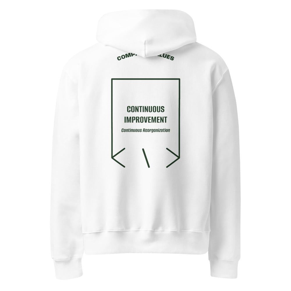 Continuous Improvement — White Forest back mockup