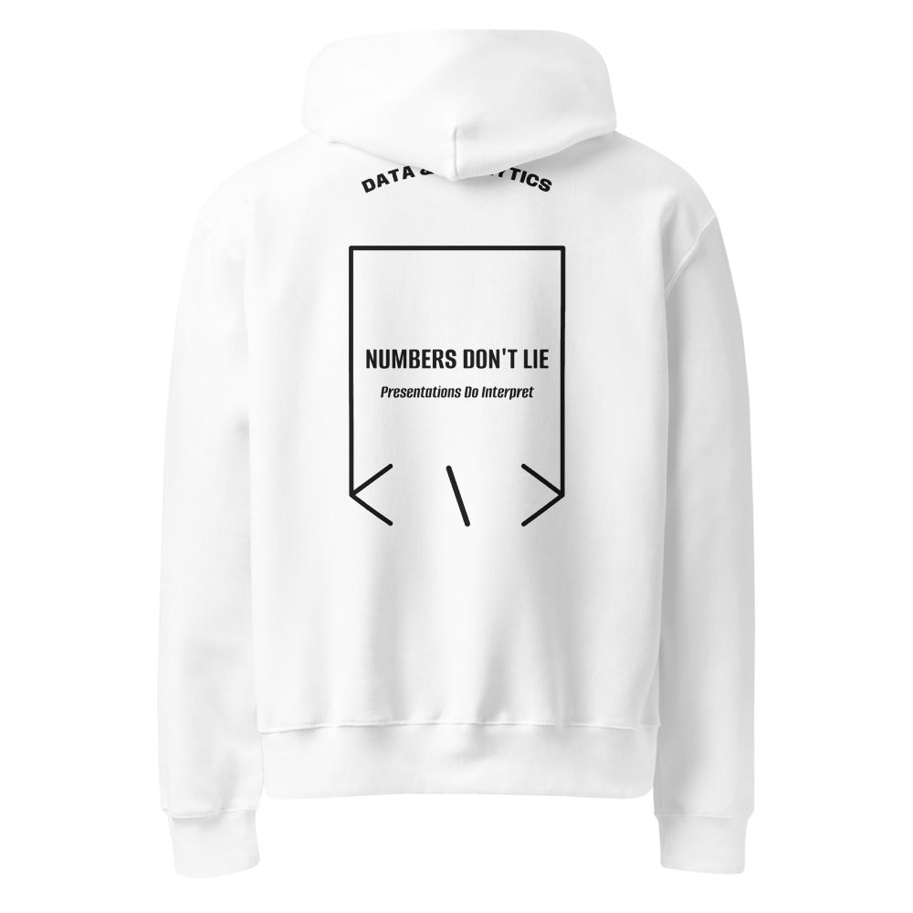 Numbers Don't Lie — White Vintage Black back mockup
