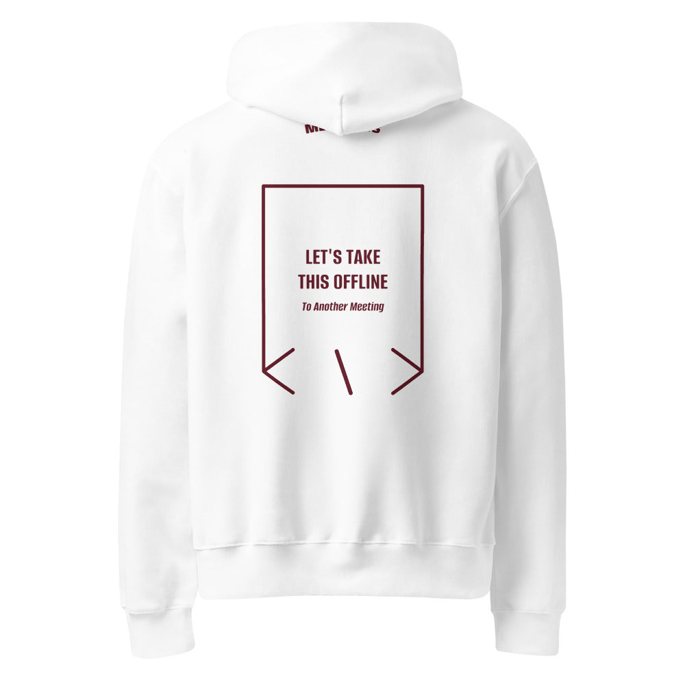 Let's Take This Offline — White Maroon back mockup