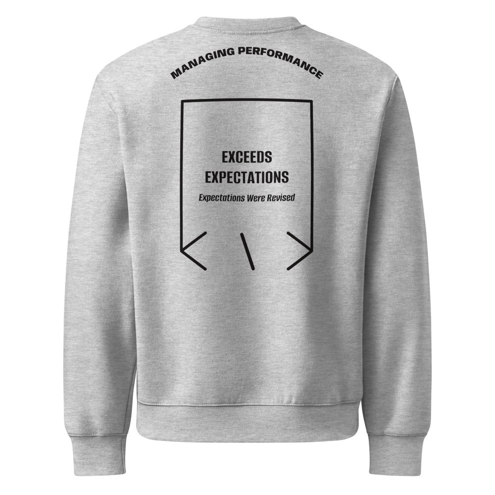 Exceeds Expectations — Athletic Heather Black back mockup