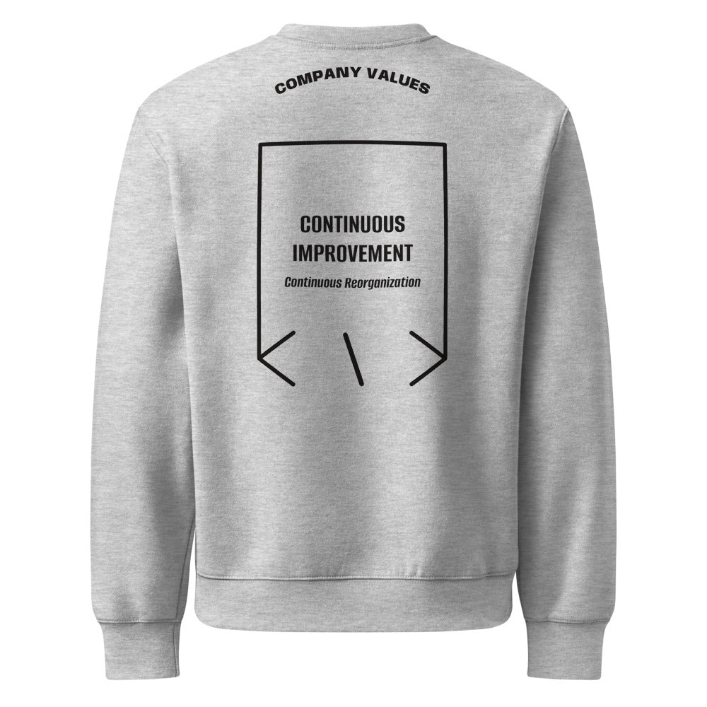 Continuous Improvement — Athletic Heather Black back mockup
