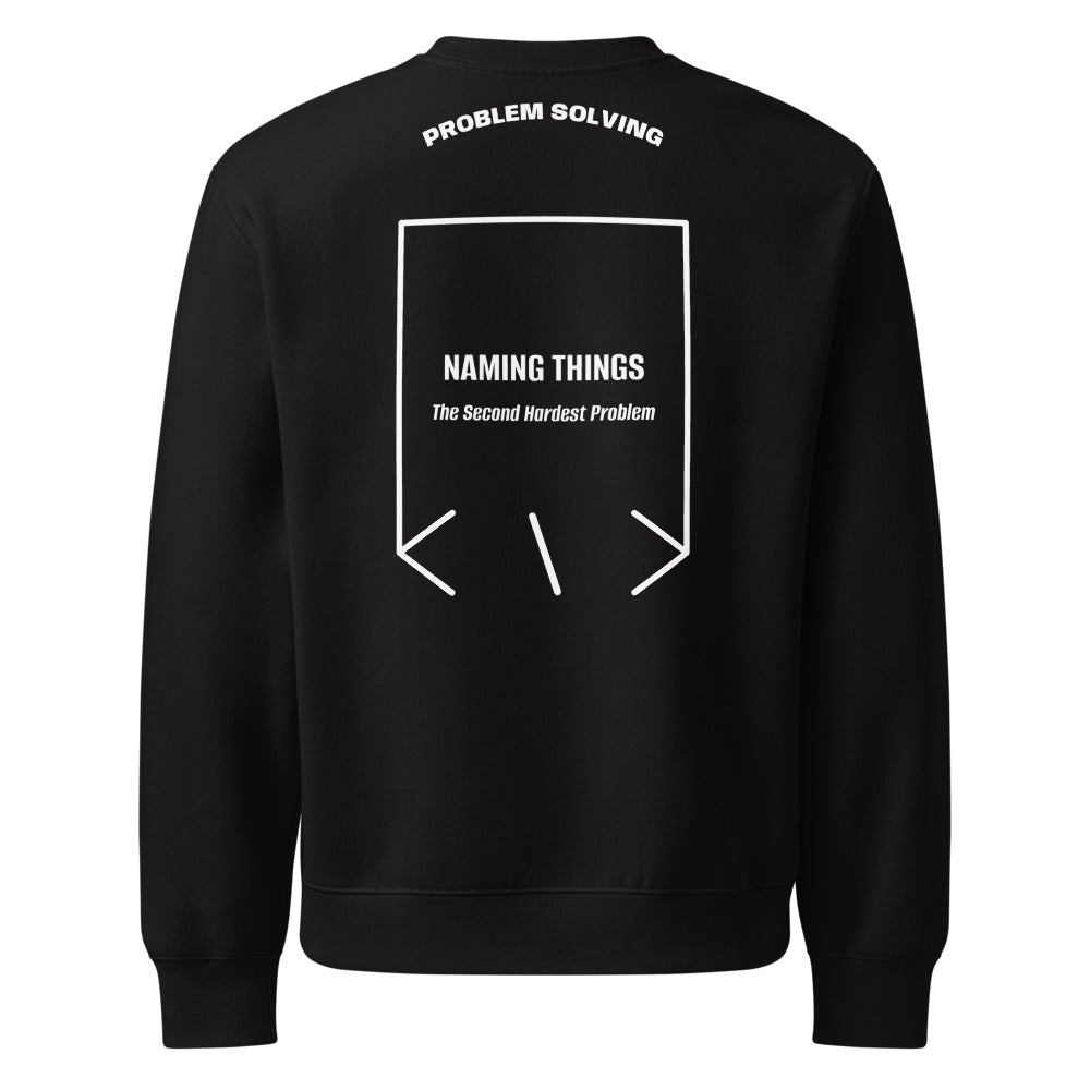Naming Things — Black White back mockup