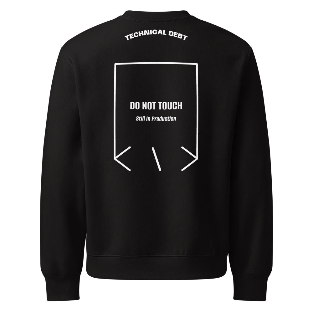 Do Not Touch — Black White back mockup