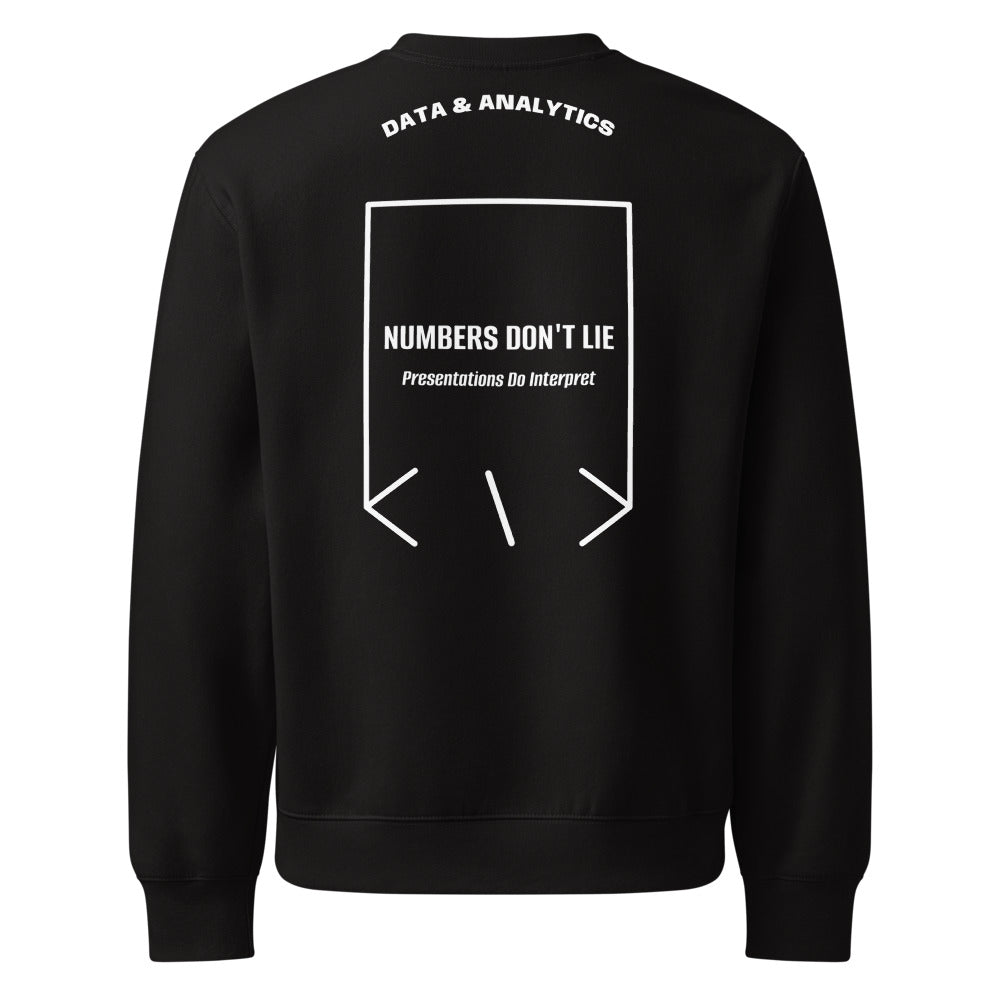Numbers Don't Lie — Black White back mockup