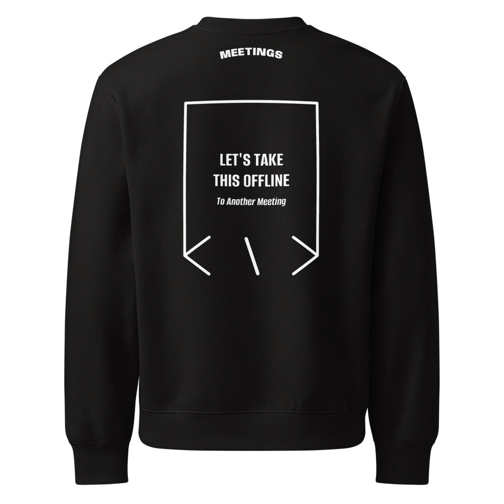 Let's Take This Offline — Black White back mockup