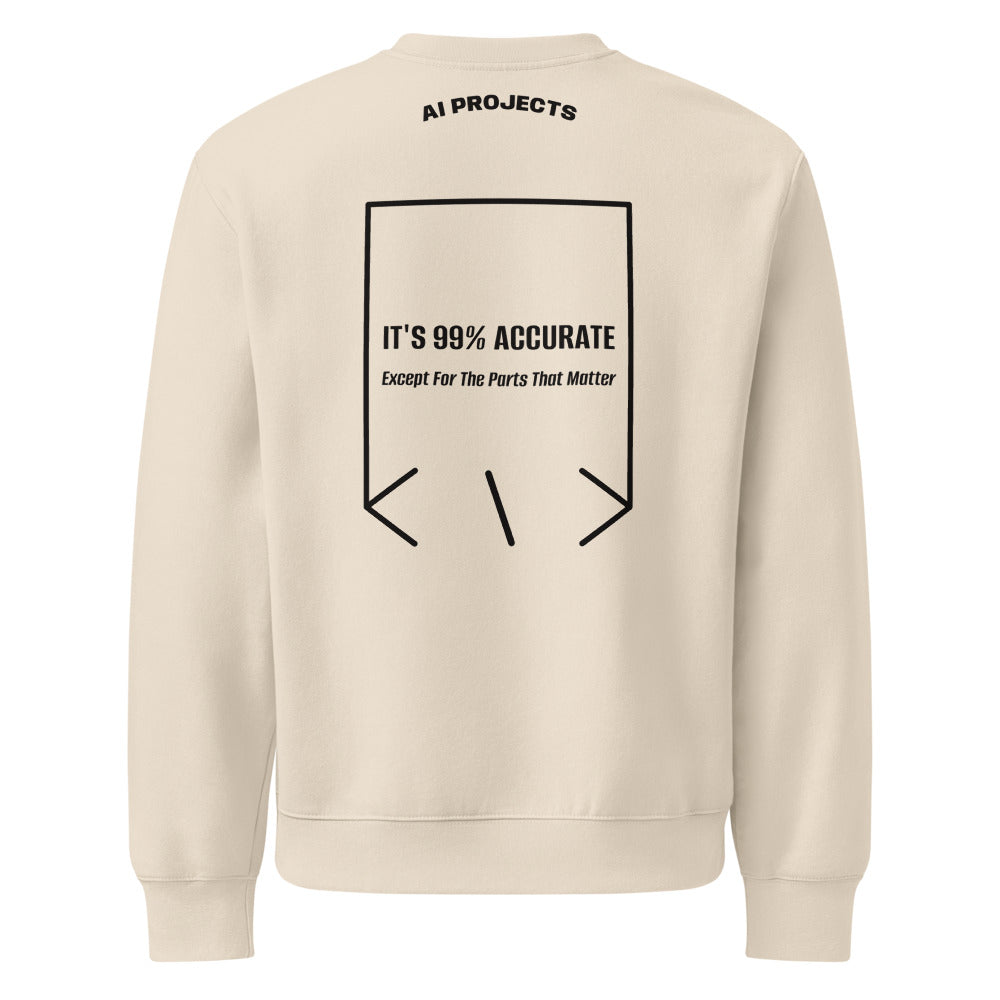 It's 99% Accurate — Dust Black back mockup