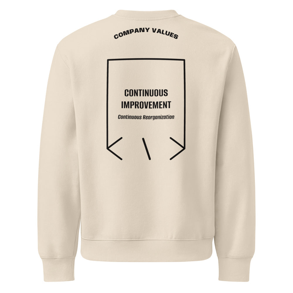 Continuous Improvement — Dust Black back mockup