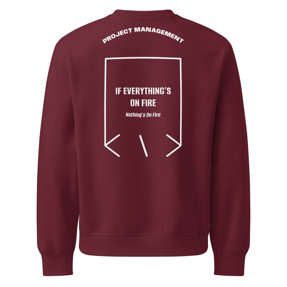 If Everything’s On Fire — Maroon White back mockup