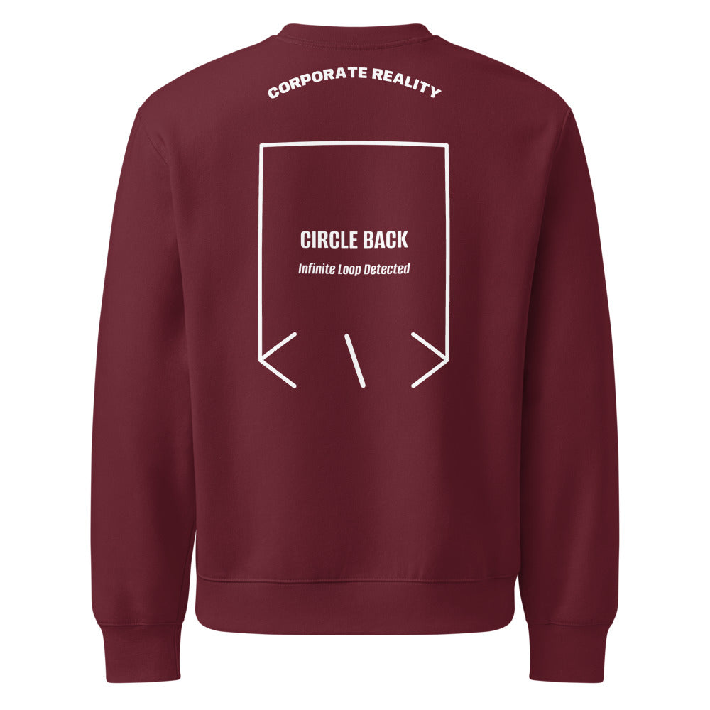 Circle Back — Maroon White back mockup