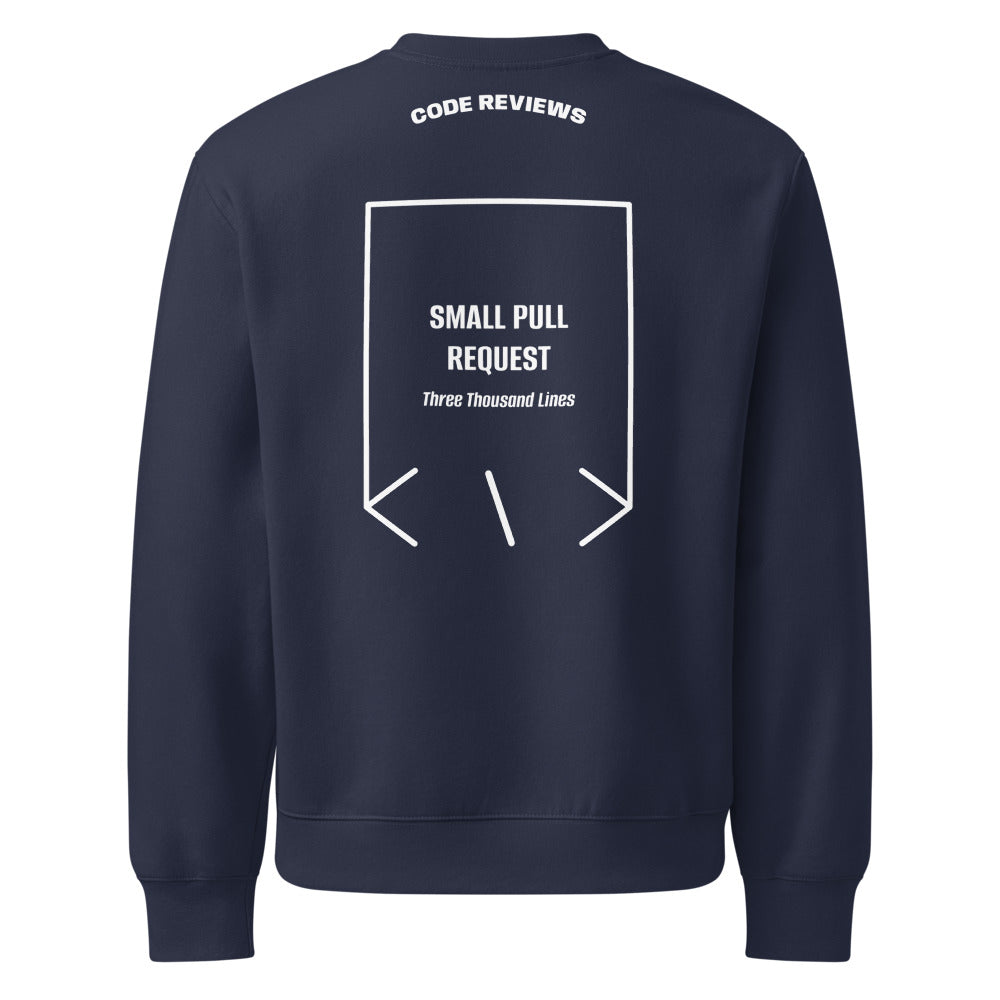 Small Pull Request — Navy White back mockup