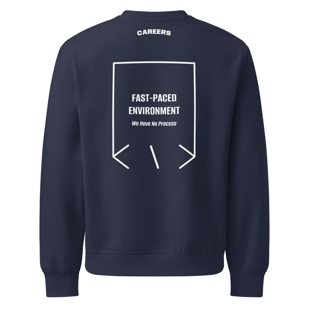 Fast-Paced Environment — Navy White back mockup
