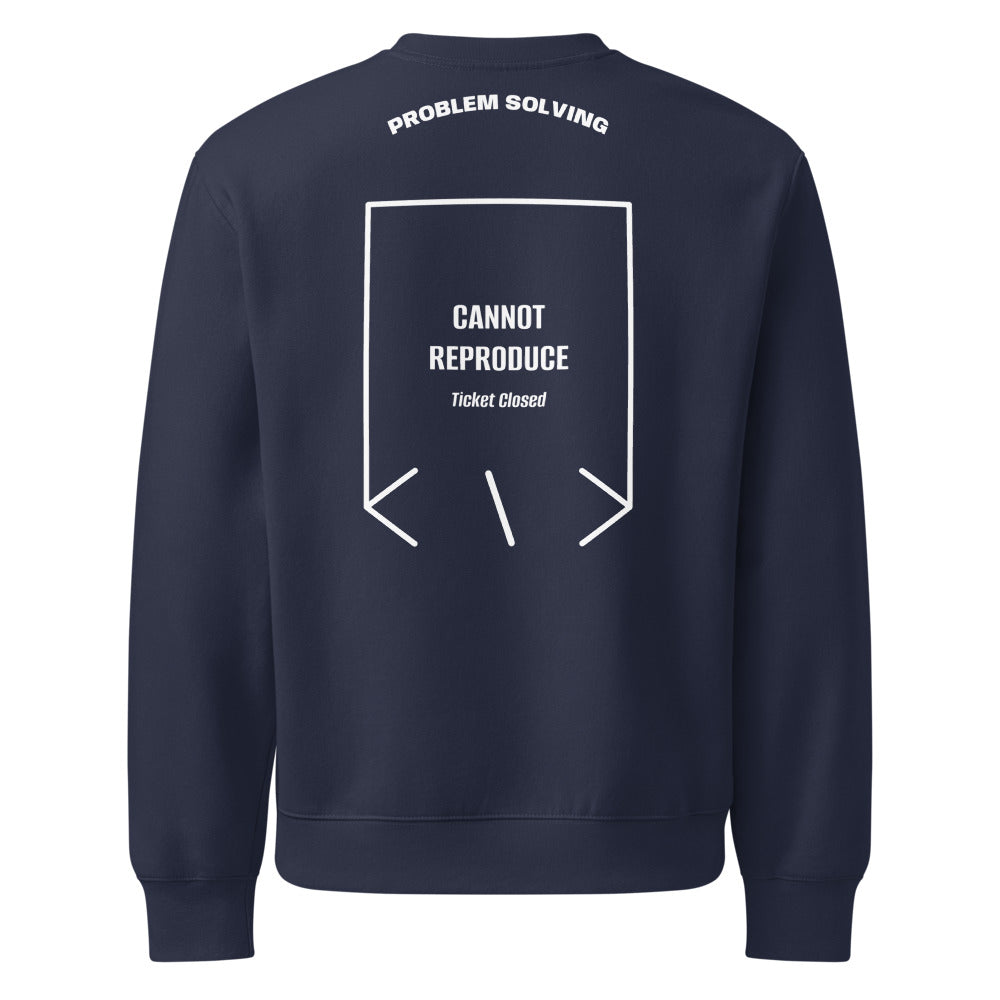 Cannot Reproduce — Navy White back mockup