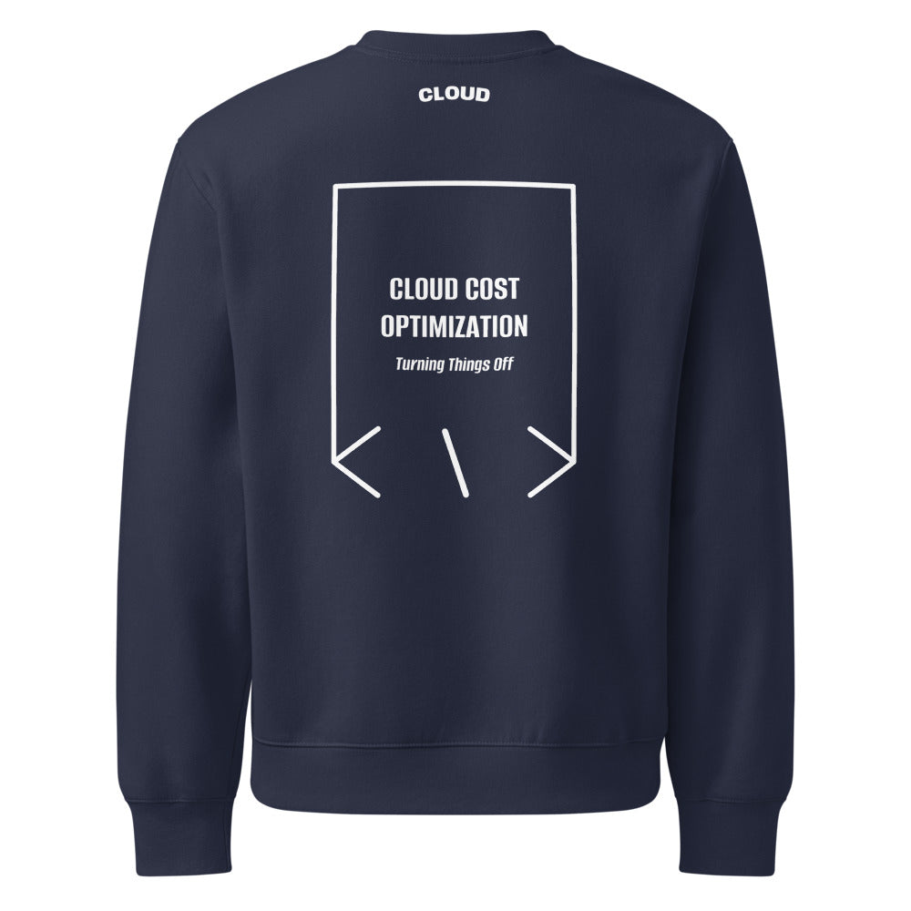 Cloud Cost Optimization — Navy White back mockup