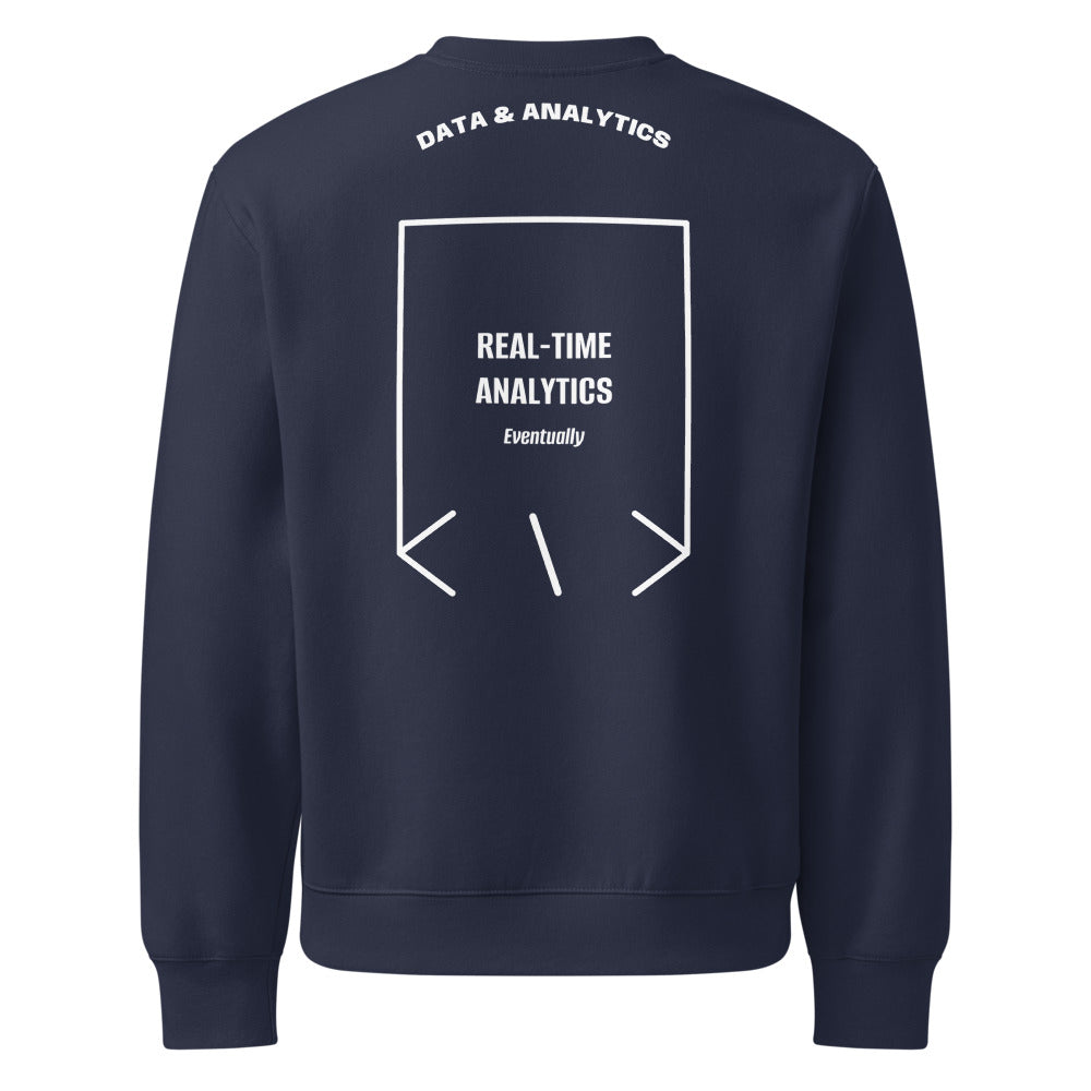 Real-Time Analytics — Navy White back mockup