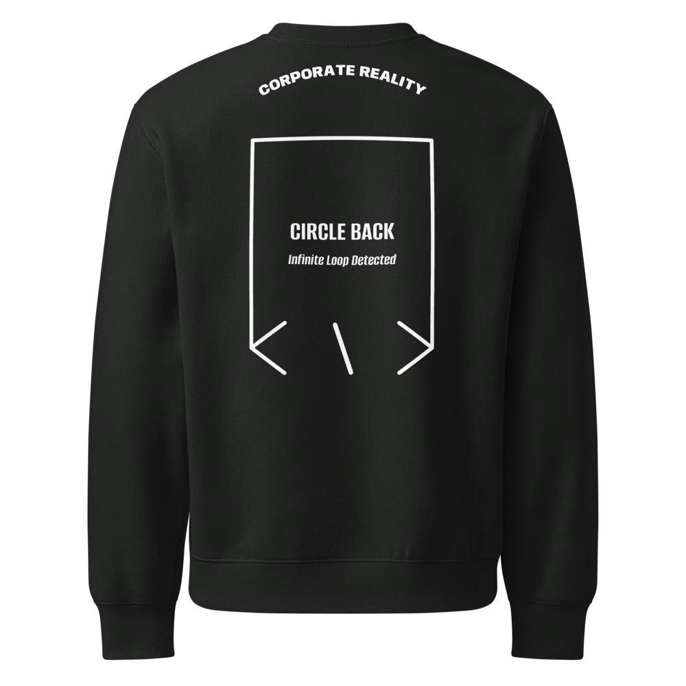 Circle Back — Vintage Black White back mockup