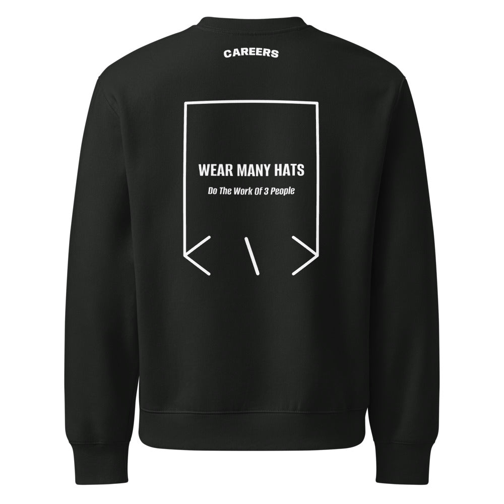 Wear Many Hats — Vintage Black White back mockup