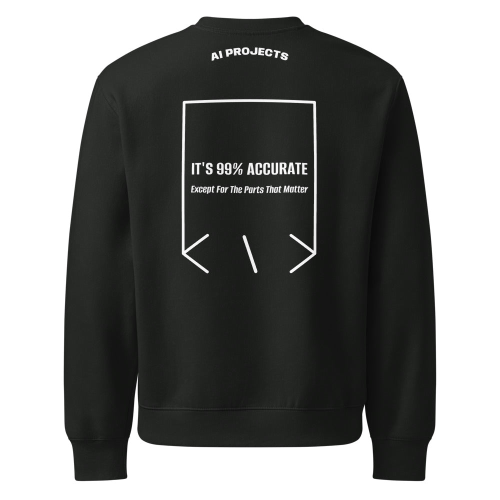 It's 99% Accurate — Vintage Black White back mockup