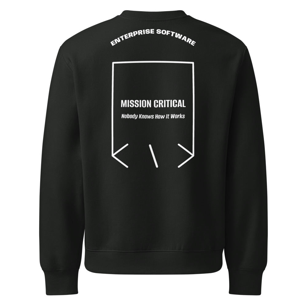 Mission Critical — Vintage Black White back mockup