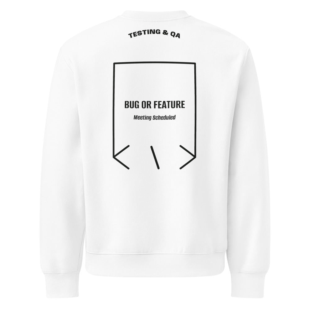 Bug Or Feature — White Vintage Black back mockup