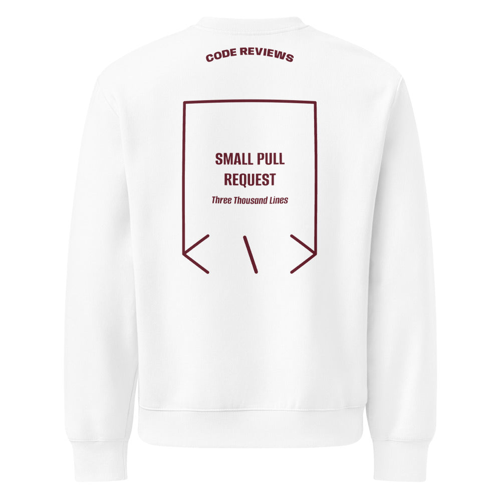 Small Pull Request — White Maroon back mockup