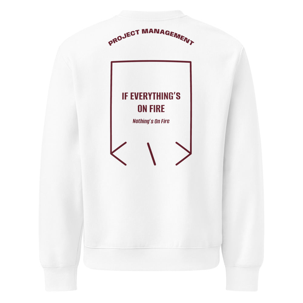If Everything’s On Fire — White Maroon back mockup