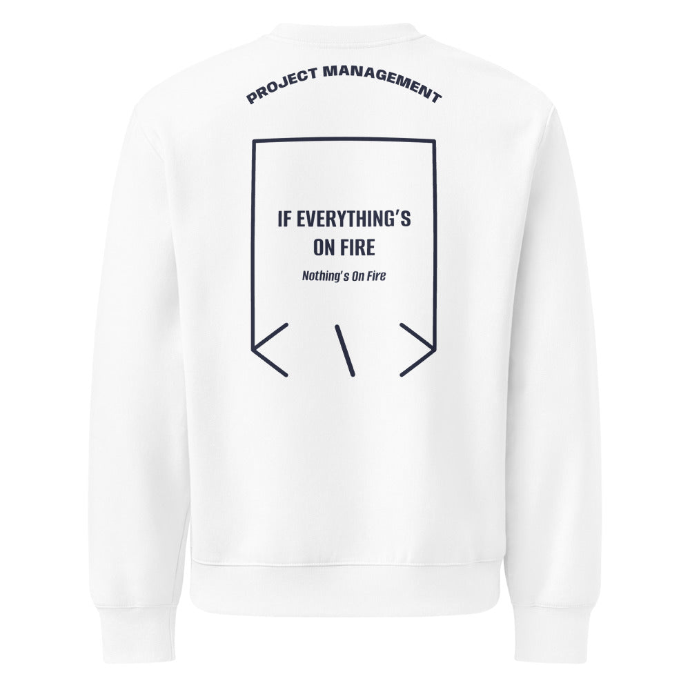 If Everything’s On Fire — White Navy back mockup